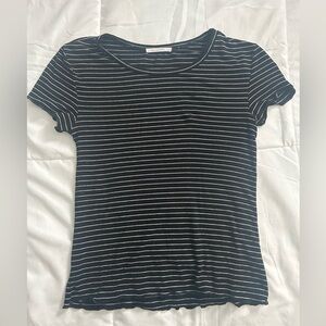 Antistar Striped Black and White Baby Tee